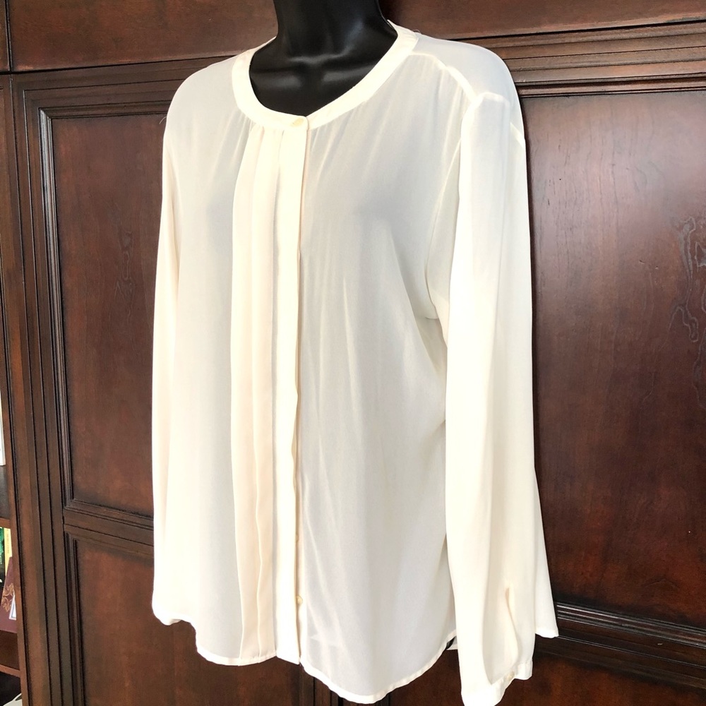Olive & Oak Cream Long Sleeves XL Top
